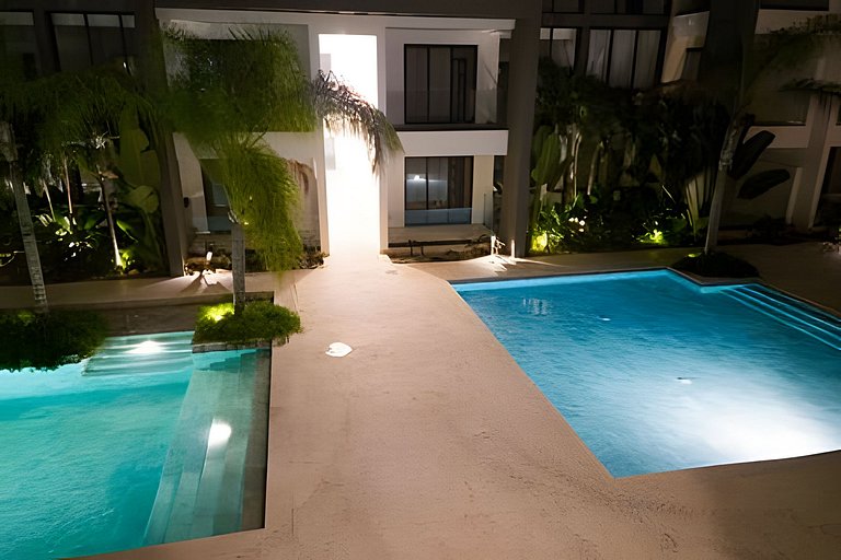 Condominio de lujo Salida a playa Estilo Resort Muchas comod